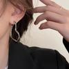 Trendy 1Pair Lovely Women Fashion Personality Exaggerated Hollow Heart Design Earring Cuff For Girl Birthday Jewelry Gift