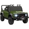 Carro Elétrico Infantil, Alimentado por Bateria 12V, Controle Remoto, Função de Música, Buzina, Luzes LED, Verde