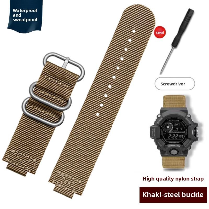 GW9400 Modified Nylon Watch Band For Casio G-SHOCK 3410 GW9300 nylon canvas Strap 24*16mm Sports Waterproof Bracelet Accessories