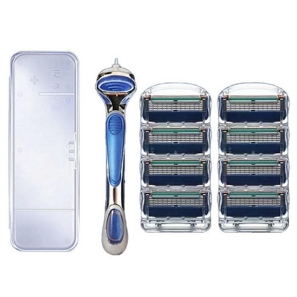 Shinshin Salon Clean Shaving Simple Razor Product + Razor Blade 8p Set, 8 Pieces, 1 Set ,Korean Razor Blade