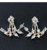 Trendy Crystal Small Stud Earring For Women Korean Daisy Leaves Girls Sweet Earring Fashion Jewelry Accessories