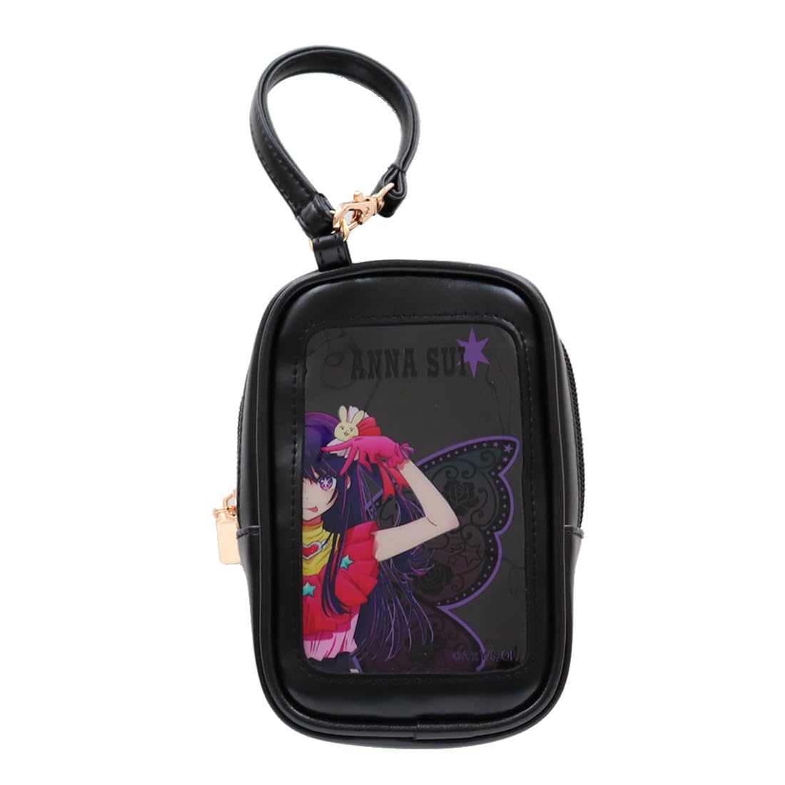 

no x ANNASUI Windowed Eye x Butterfly Anna [Oshi Ko] Pouch, (Black), Sui/Anna Sui, Women s, 000758-0001-01
