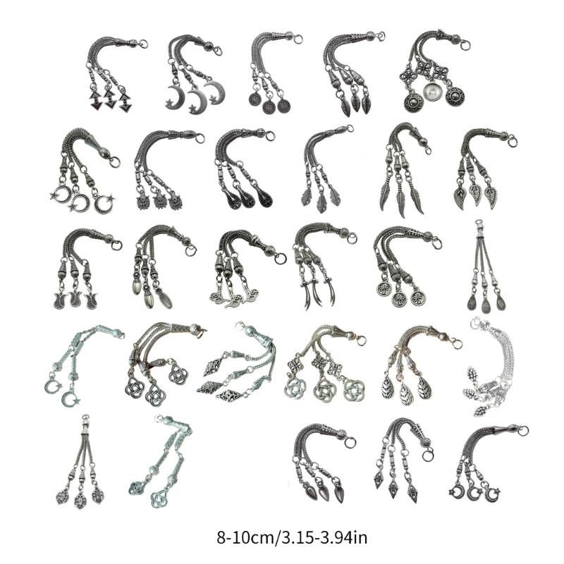 Antique Silver Plated Necklace Connectors Metal Brushes Pendant Accessories DIY Handmade Jewelry Making Supplies