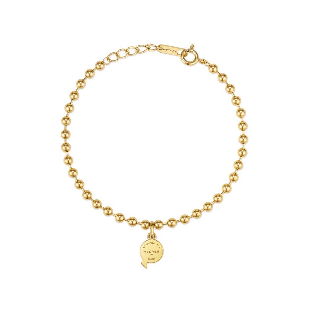 Penidor Silver (Y) Flat Ball Bracelet White Mother-of-Pearl Hl1B3A123Y9175