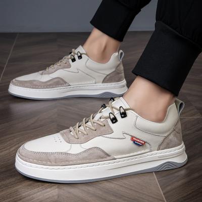 Mode Herrenschuhe Neue Khaki Freizeitschuhe Trend Vielseitige Herren Sneaker Atmungsaktiv und Rutschfest Canvas Schuh Weiche Sohle Sportliche Board Schuhe