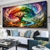 Arbre Coloré Grande Taille Peinture Diamant Diy Carré Complet Rond Strass Broderie Arbres de Vie Paysage Mosaïque Kits Point de Croix Décor Mural