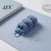 Sunglasses Caterpillar Keyring Plush Keychain, Stuffed Pendant for Decorative Backpack Ornament Bags & Car Keys, Purse Accessory