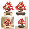 Persimmon Resin Statue Holiday Table Centerpiece Collectible Chinese Lucky Decoration for Home Farmhouse Party Festival Cabinet