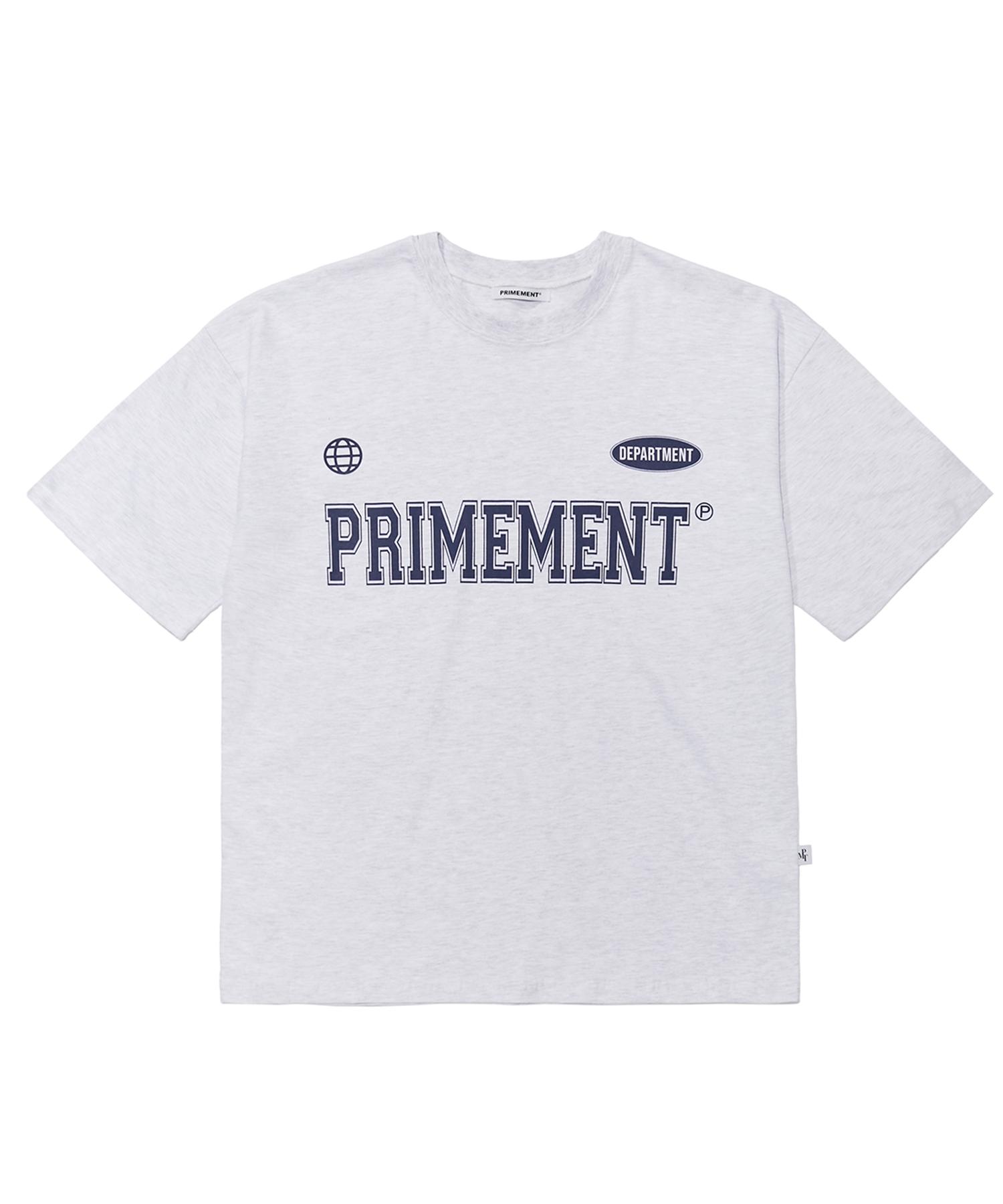 Primoment Sporty Oversized Short Sleeve T-Shirt White Oatmeal Free
