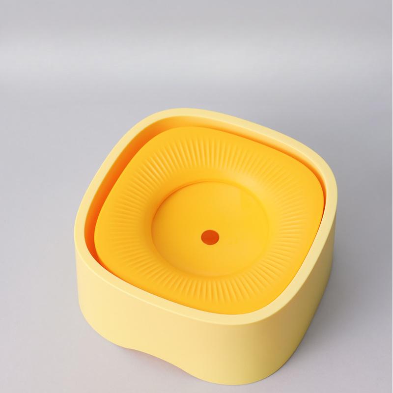 

Поилка для домашних животных Миска для кормления собак и кошек Миска для питья Плавающая миска для питья Миска для кошек Миска для собак Непромокаемая пасть 19.8*19.8*9.8cm