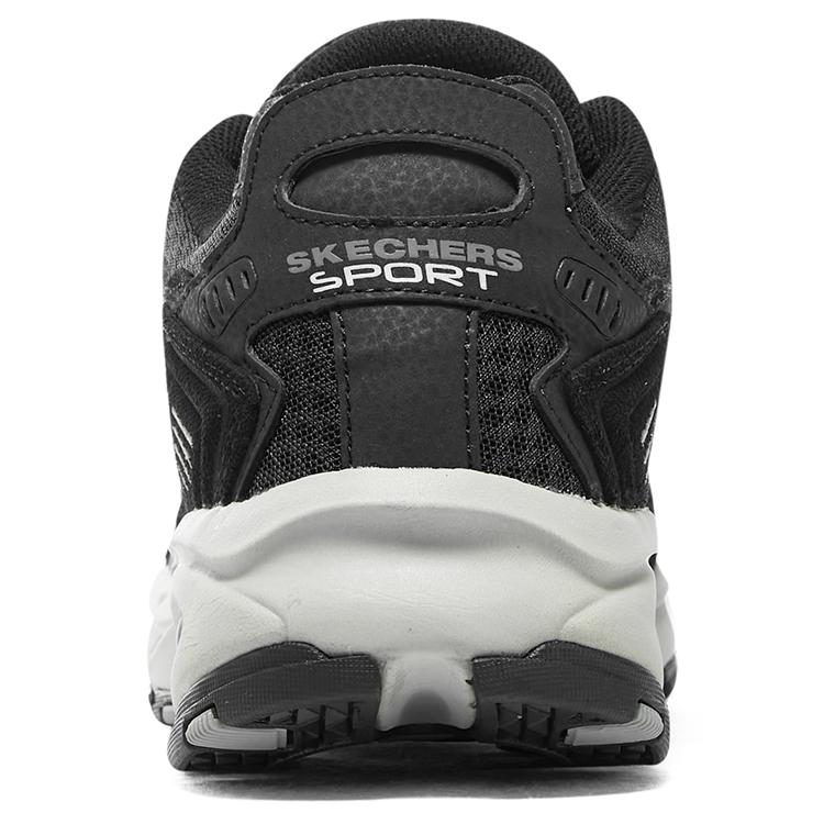 Skechers Vigor 2.0 Pelle a Rete Comode Scarpe Casual Basse Sneakers da Uomo Nero Grigio Carbone 237067-BKCC