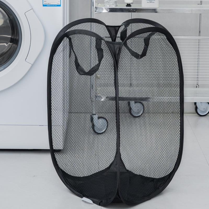 Large Foldable Laundry Basket - Breathable Dirty Clothes Hamper for Bedroom and Bathroom Storage