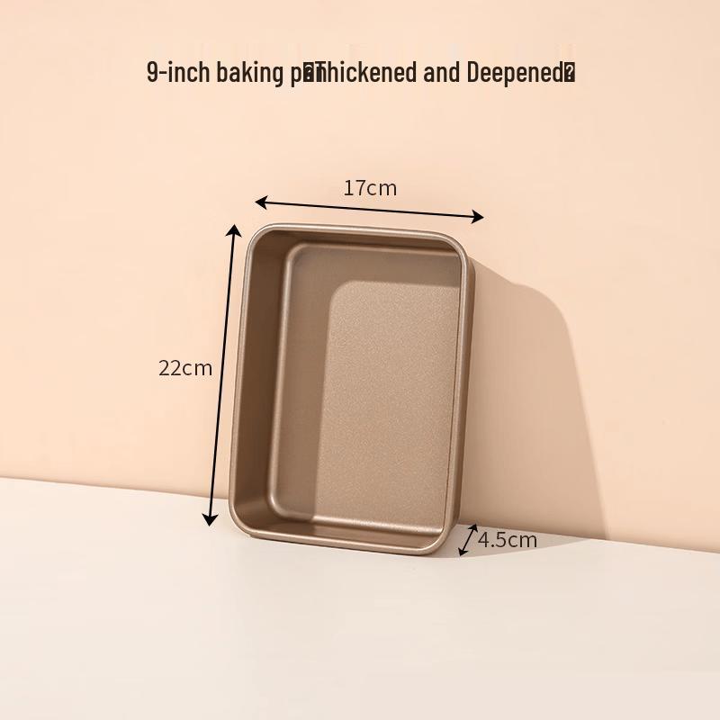 MDNG Gold 9-inch Deep Fixed-Bottom Cake Pan Set