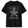 Men T-Shirt Gen X The Badass Generation Pink Design Casual Pure Cotton Tee Shirt Short Sleeve T Shirts Round Neck Tops Graphic