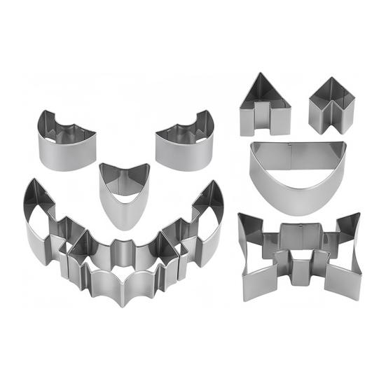 Halloween Kürbisschnitzset, Edelstahl-Ausstecher-Set, DIY Jack O'Lantern Werkzeug zur Kürbisdekoration, Backgeschenk