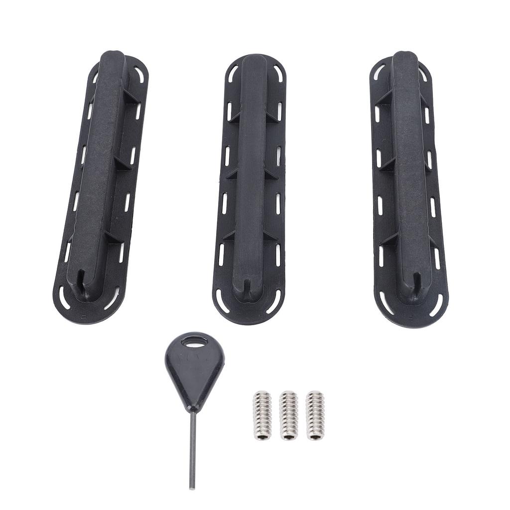 3PCS Finnenbox Set PVC Surfbrett Surf Finnen Stecker Set mit Schrauben Schlüssel für Paddle Board Finnenersatz