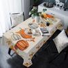 Autumn Pumpkins Rectangle Tablecloth for Table Decor Washable Fall Harvest Maple Leaves Kitchen Table Cloth Thanksgiving Decor