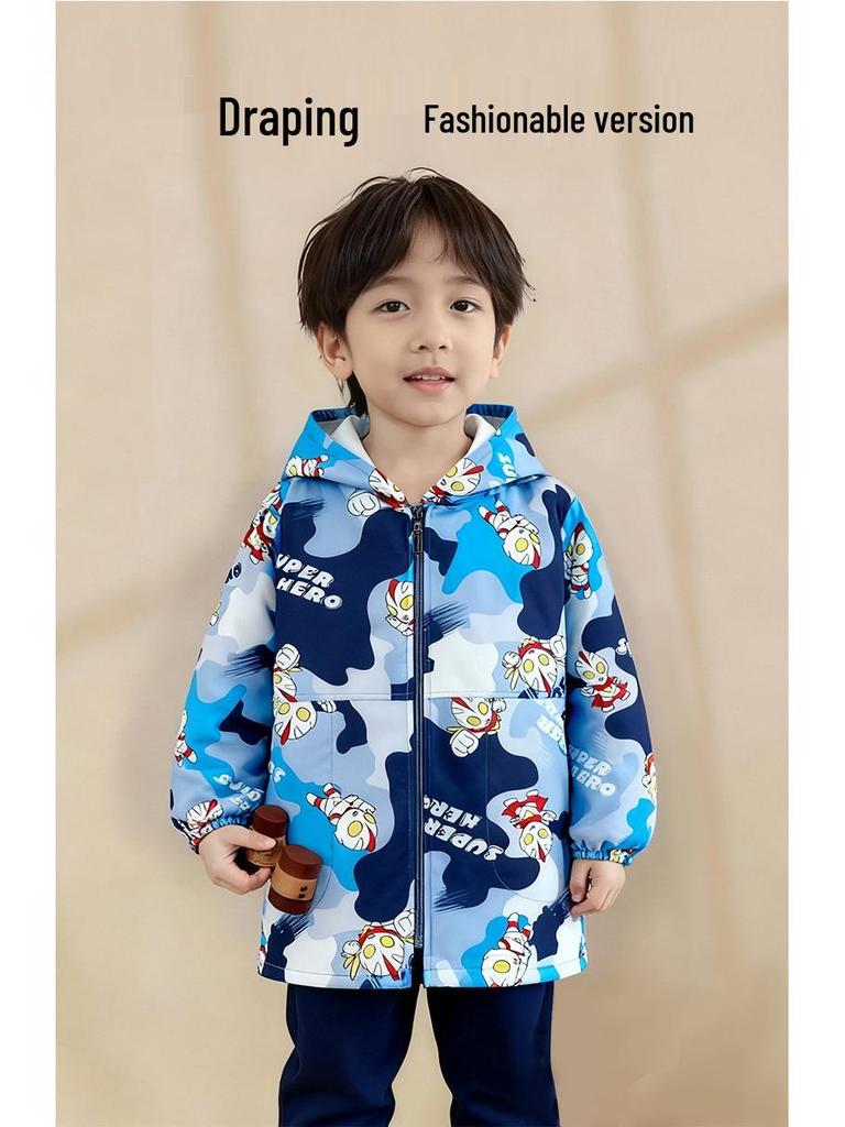 Children's Waterproof Stain-Resistant Raincoat and Down Jacket for Boys and Girls