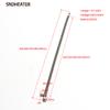 SNDHEATER 2pcs Electric Oven Heater Element 304SS Tube 6.6mm*360/365/370/380/385mm 6mm wide Round Sheet 350W 110V/220V