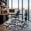 Graafmachine Bedrukte Ronde Vloerkleed Tapijt Stoelkleed Gebiedskleed Entree Deurmatten, voor Kantoorstoel Woonkamer Slaapkamer Keuken.