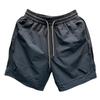 Summer Thin Shorts Elastic Waist Adjustable Drawstring Cargo Shorts Quick Drying Uniform Color Everyday Wear Shorts with Pockets B Practical Use