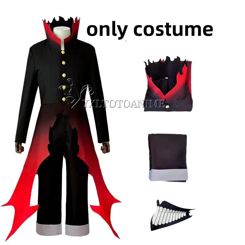 Dandadan Okarun Ken Takakura Cosplay Kostým Paruka Turbo Babička Síly Černý Límec Uniforma Kudrnaté Krátké Vlasy Halloween Párty Oblek