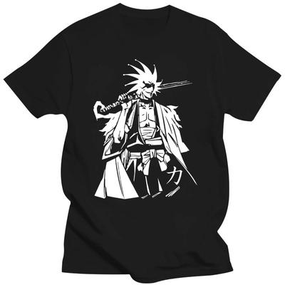 2023 100% Cotton Short Sleeve Captain Zaraki Kenpachi T Shirt Bleach Anime Japanese Kanji Word POWER Unisex Tee Tee Shirt