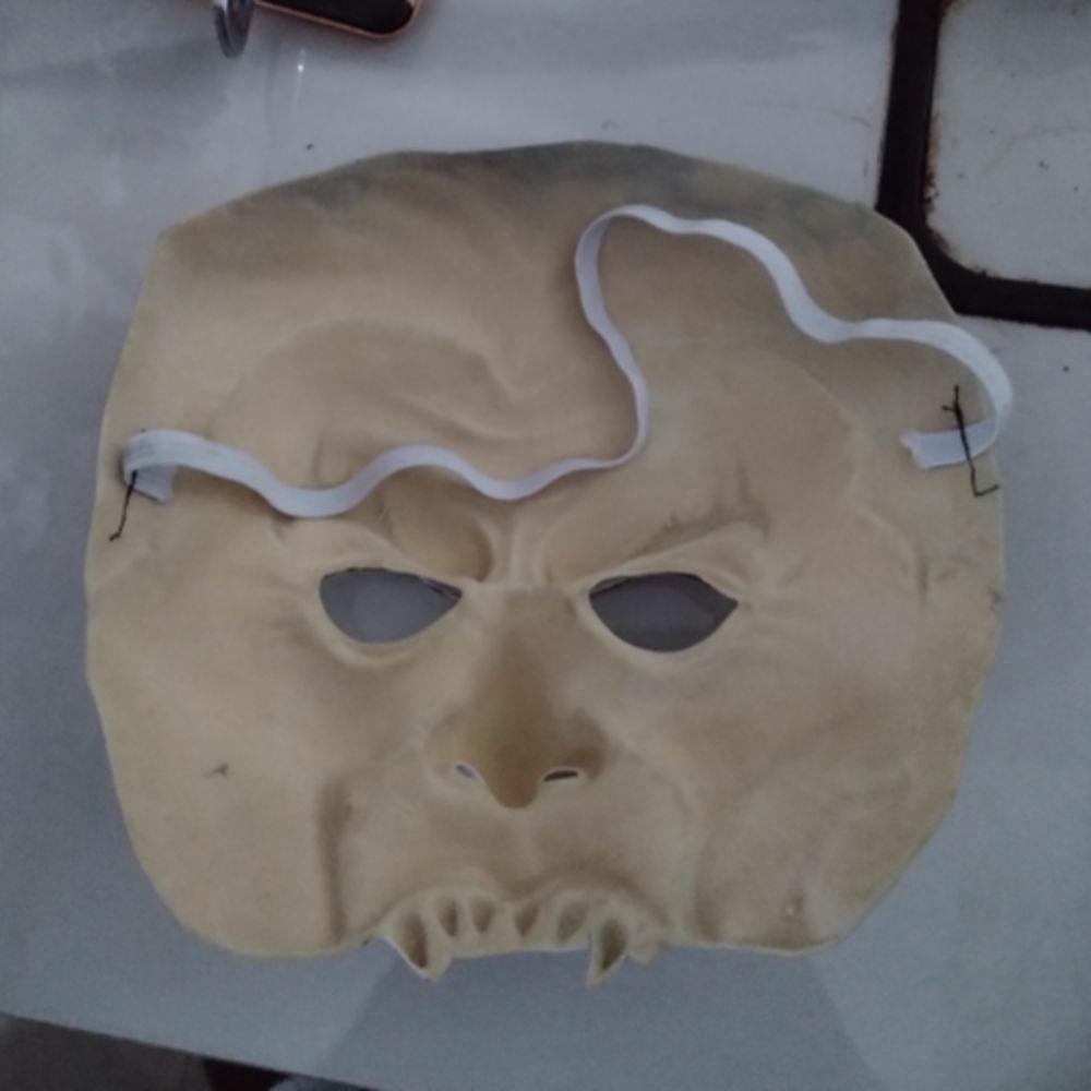 Latex Material Halloween Headgear Scary Haunted House Props Role Play NPC Mask  Holiday Celebration