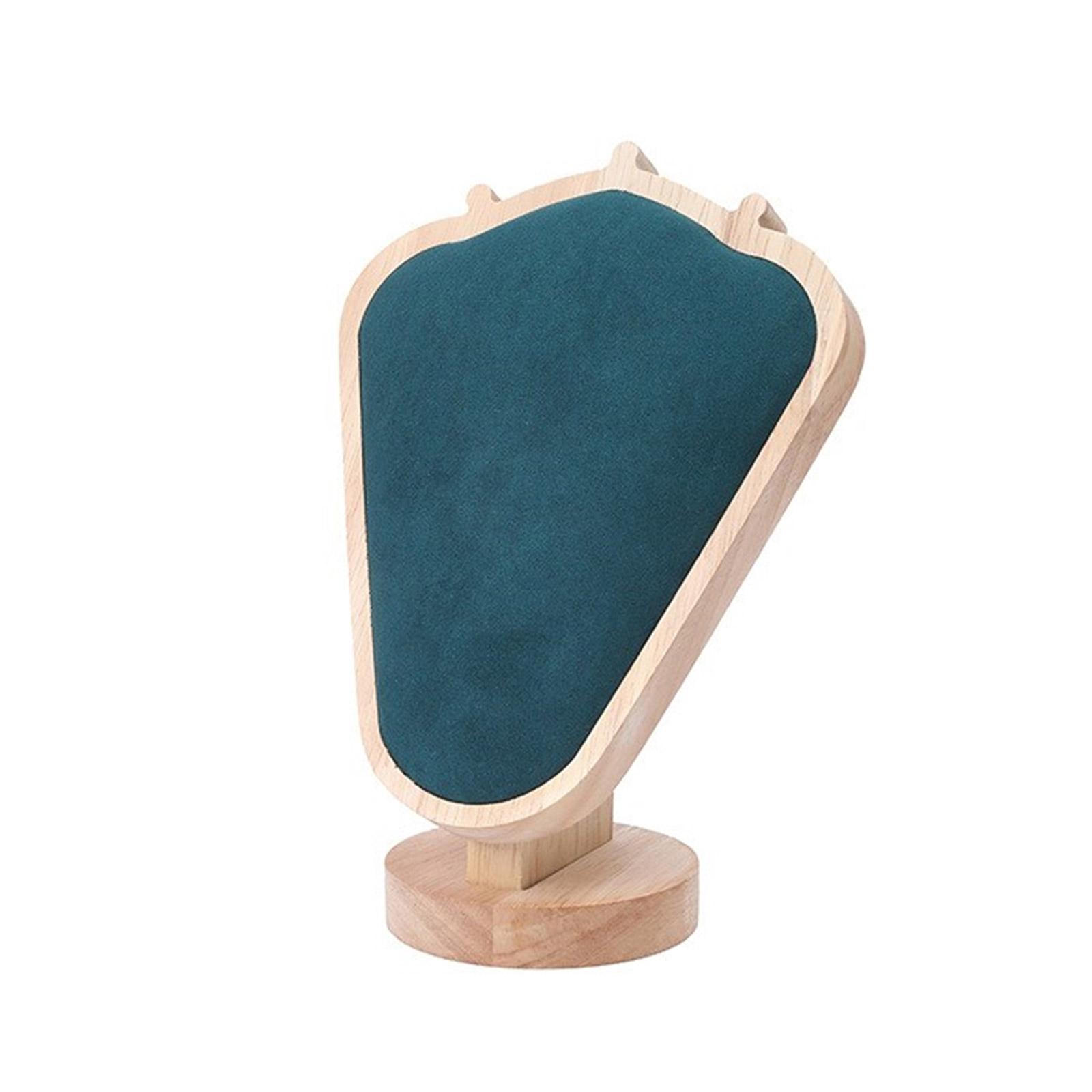 

Luxurious Velvets Necklace Display Stand Elegant Jewelry Chain Organizer Rack Neckchain Holder Dresser Top Accessory зелёный