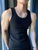 Men's Summer Ice Silk Ribbed Slim Fit Sleeveless Sports Vest