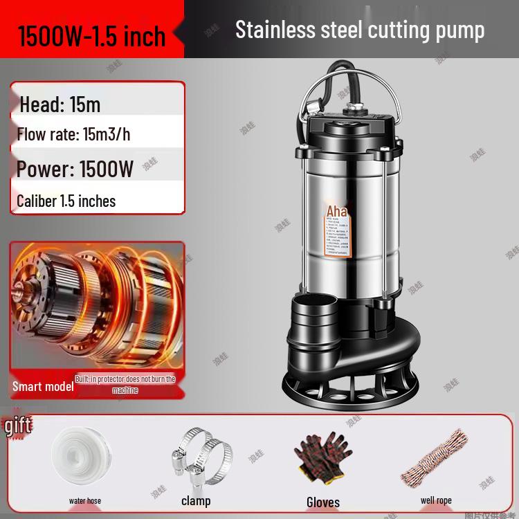 Hochleistungs-220V Abwasser- und Fäkalien-Schneidpumpe für häusliche Klärgruben und Biogas-Gülleentsorgung