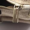 Used FENDI Micro FF Shoulder Bag canvas leather Beige White Used Women