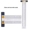 Marking Scale Exquisite Accurate Portable Convenient Sturdy   Multifunctional Tshaped Hole Ruler(200mm )