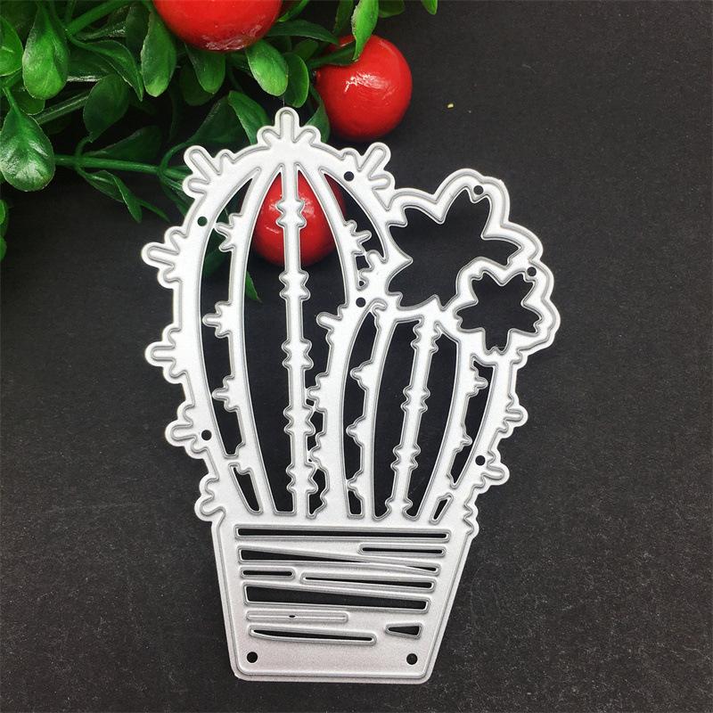 

Кактус художественный узор металлические трафареты ремесло тиснение штампы для скрапбукинга для изготовления карт декор серебряный