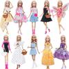 Módní panenkové šaty a doplňky pro panenku Barbie 11,5'' Dívčí panenka Mini šaty s roztomilou korunkou Kabelka Boty Kozačky Dětská hračka Dárek