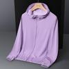 Outdoor sunscreen clothing men's and women's hooded ice silk light and thin breathable ice-feeling bundle dry UV-proof summer jacket