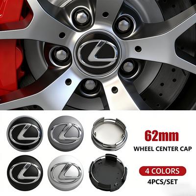 4Pcs 62MM Car Emblem Wheel Center Cover Hub Accessories For F SPORT ES RX NX LS UX LM LX GX LC RZ IS CT GS RC HS SC TX LB