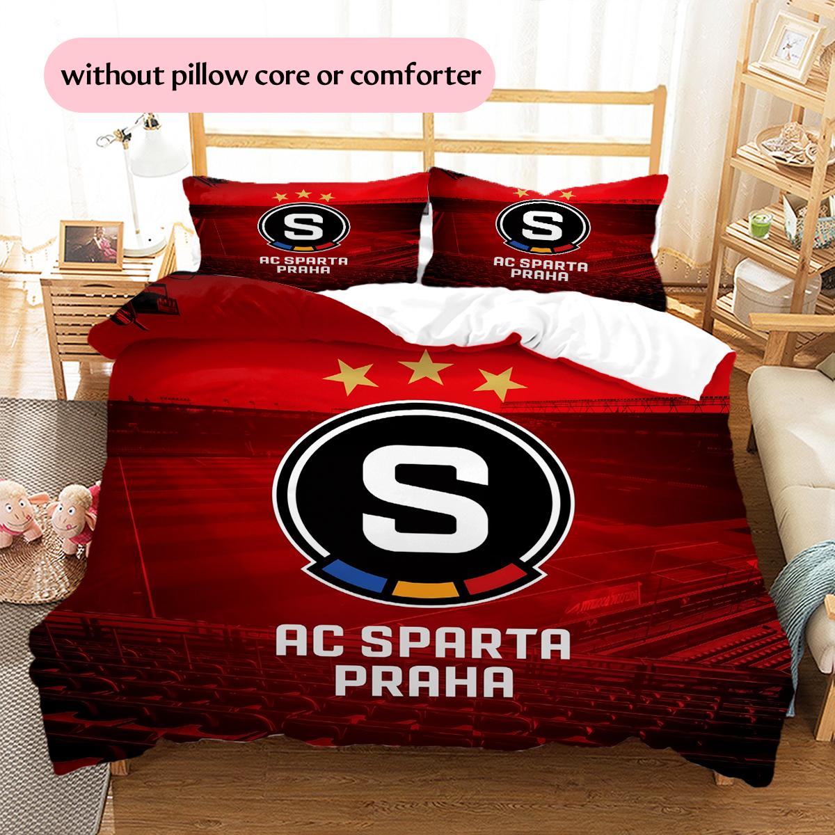 Sparta Prague futbola logotips Raksts Gultasveļa