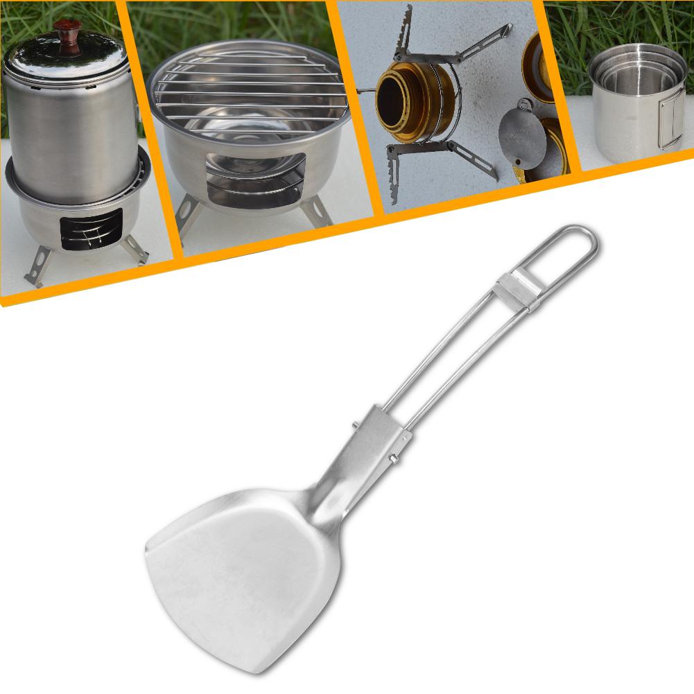 Camping Spatula, Stainless Steel Camping Spatula Set Spatula with Handle for Camping, Picnic