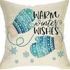 Nordic Christmas Snowman Pillowcase Linen Sofa Cushion Pillowcase New Style Christmas Pillowcase