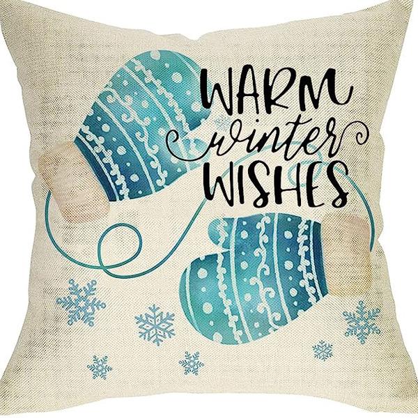Nordic Christmas Snowman Pillowcase Linen Sofa Cushion Pillowcase New Style Christmas Pillowcase