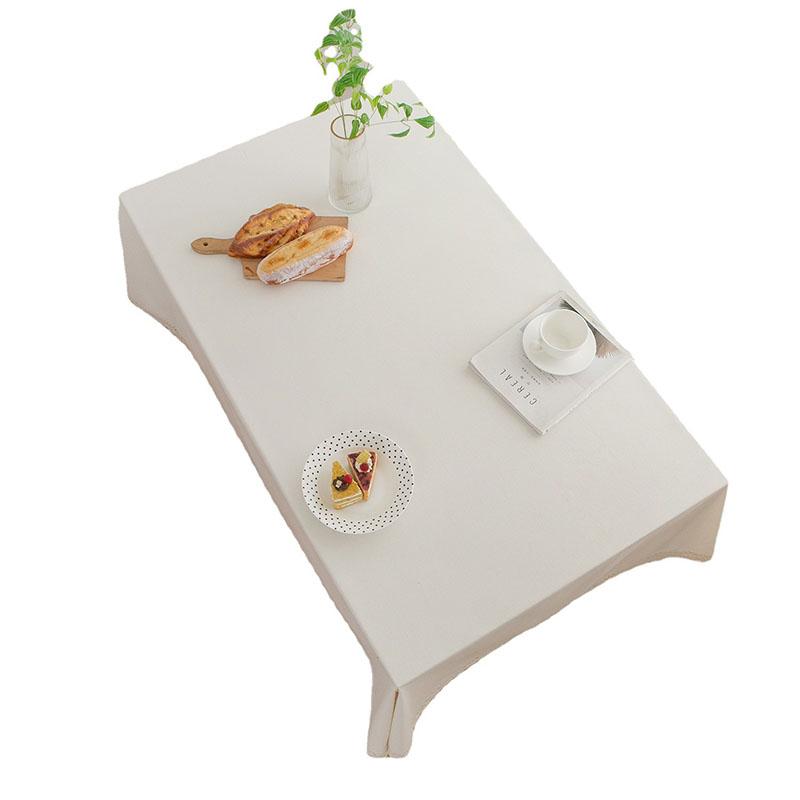 

Скатерть льняная скатерть из хлопка, плотная, с кружевным подолом, скатерть для свадебного банкета, прямоугольная, Manteles De Mesa 60 x60cm белый