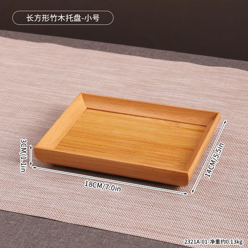 Rectangular Bamboo Wooden Tray Tea Cup Trays Tableware Food Tray Storage Tray for Kitchen Party Tea Bar Kitchenware
