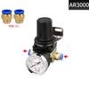 AR2000 AR3000 G1/4'' 6mm 8mm 10mm 12mm Regulátor tlaku kompresoru pro řízení vzduchu s přípojkou