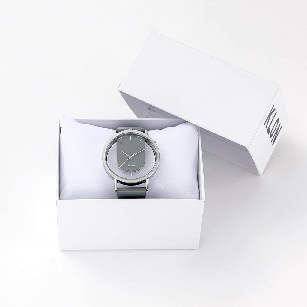 and Unisex Skeleton KLON INVISIBLE RELATION GRAY 40mm Popular Gray Brand Watch Men's Women's Watch, -