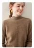 Women's High Neck Cashmere Sweater - Thick Knit Solid Color Jacquard Pullover for Autumn and Winter