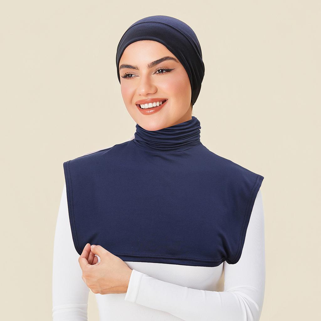 Perfect Match Soft Elastic Modal Detachable Collar Square False Collars Solid Color Turtleneck High Inner Neck Cover For Women Scarf