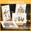 Christmas Card Pack 12pcs Stylish Cards And Envelopes For Sending Holiday Wishes