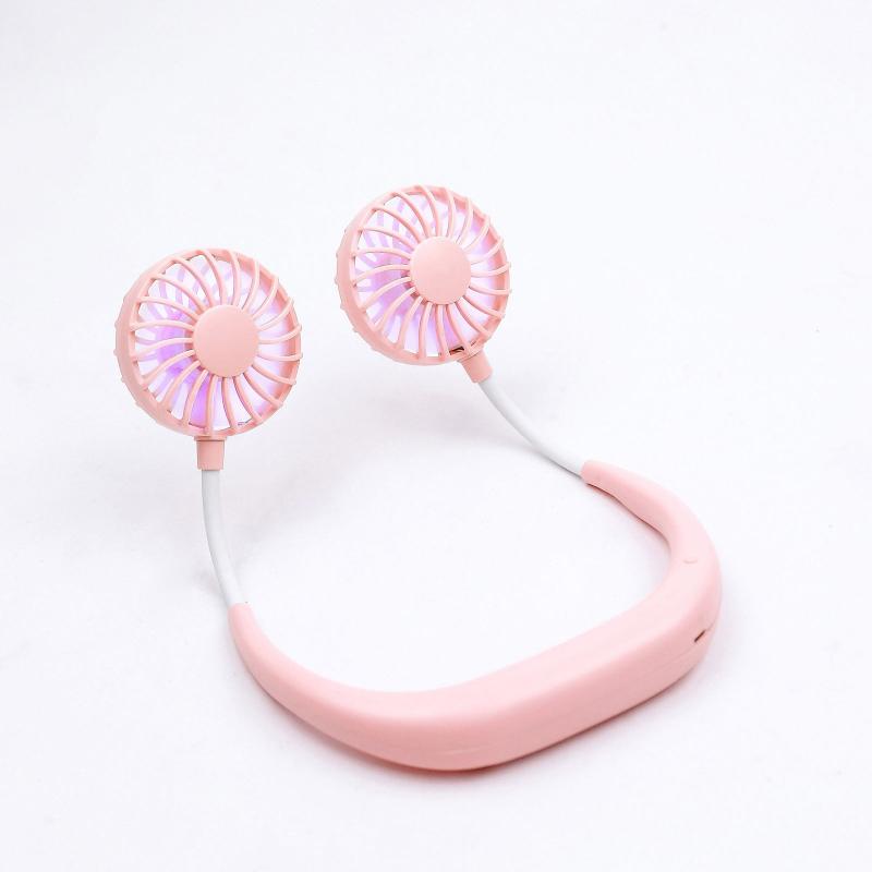 Fan USB Silent Small Electric Fan Suspended Cooling Neck Fan Rechargeable Silent Ventilator Hanging Neck Fan for Travel Outdoor Accessories