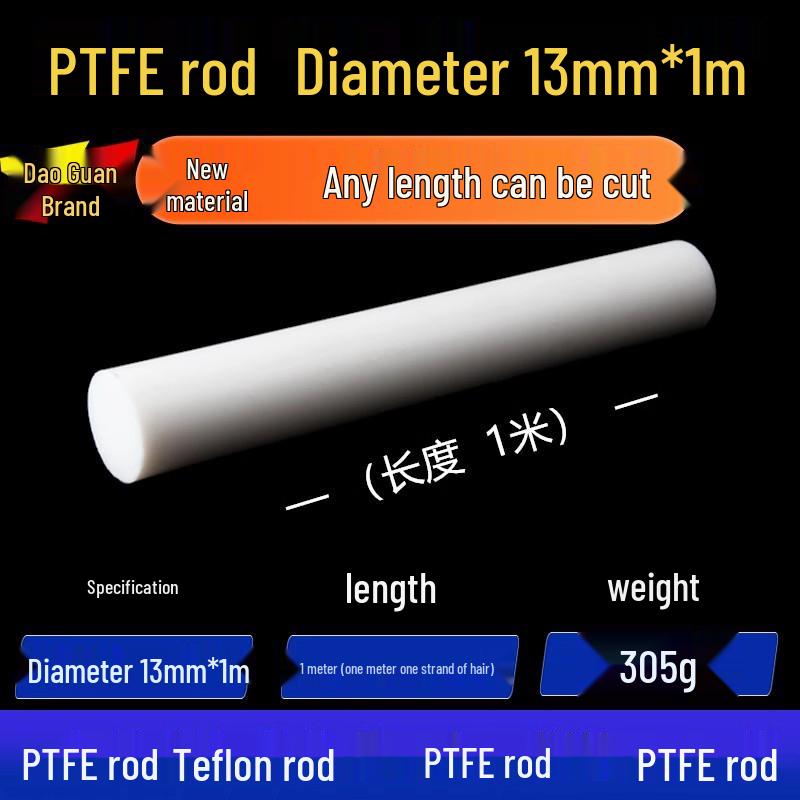 White High-Temperature Resistant PTFE Plastic Rod